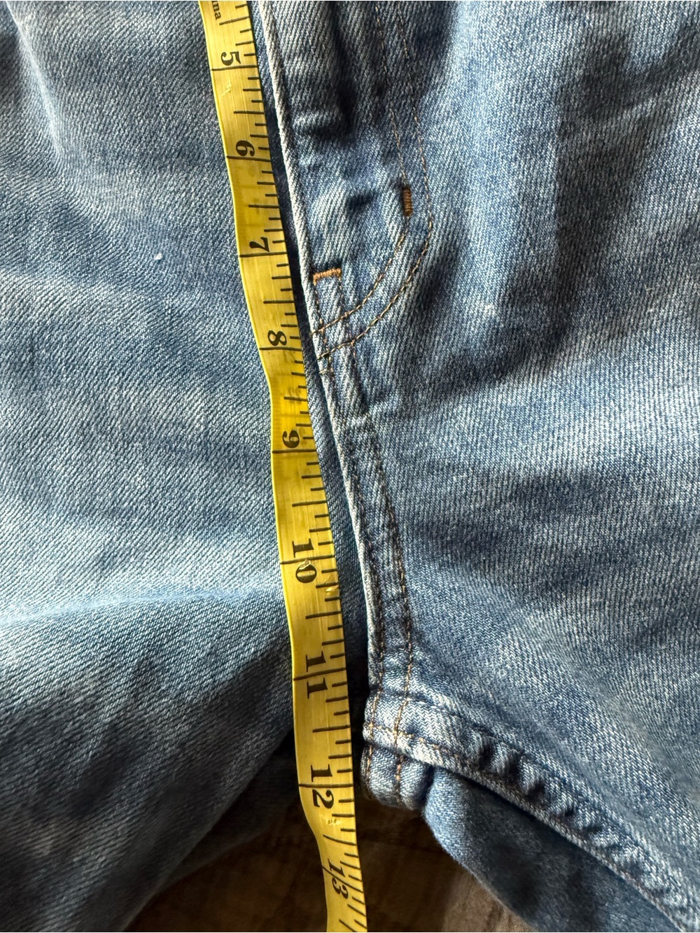 High-Rise Medium Blue Straight-to-Slight Flare Jeans - Picture 9 of 11